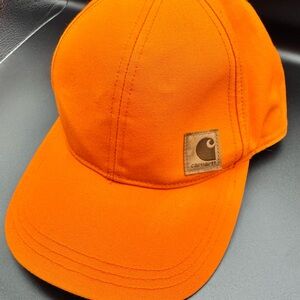 Carhartt Blaze Orange Quick Duck Cap Adjustable Strapback Hat OSFA Gorpcore